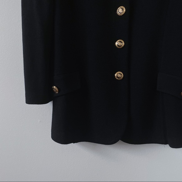 St. John Basics Black Knit Blazer - Picture 2 of 4